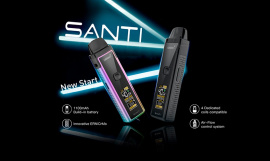 Встречайте Smoant SANTI Pod Kit со стильным дизайном и компактными размерами.